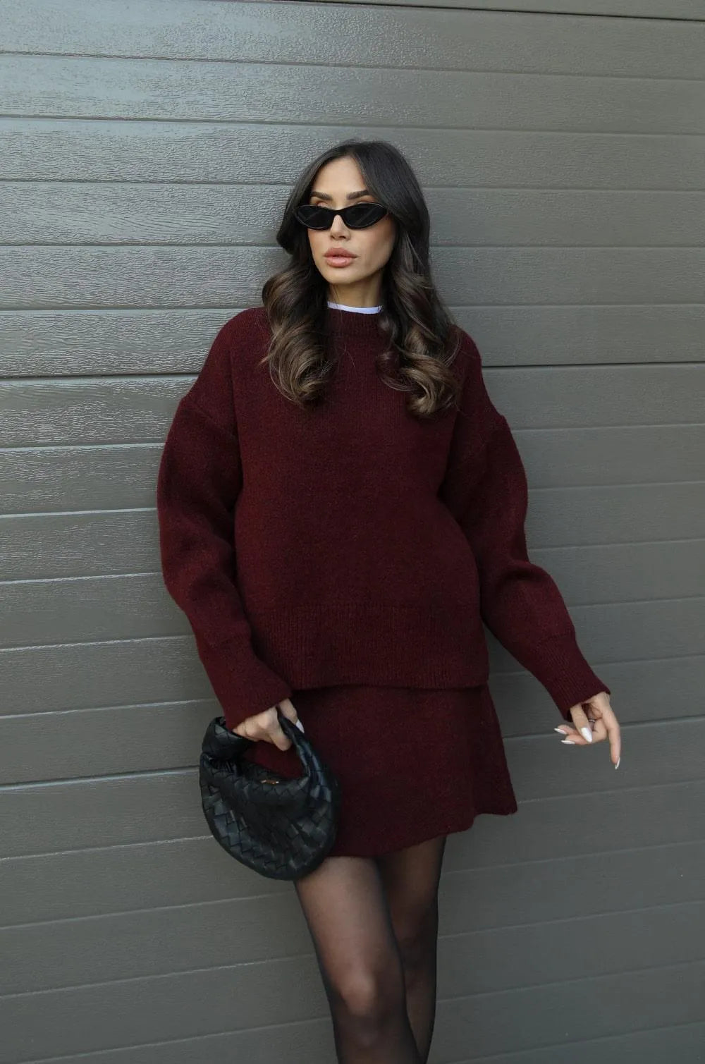 Nadia Knit Sweater Skirt Set