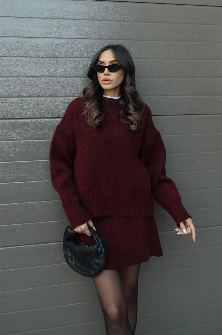 Nadia Knit Sweater Skirt Set