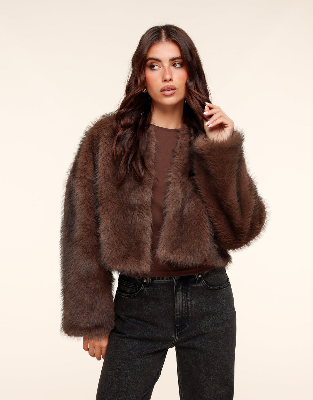 Brown Short Fluffy - Coat