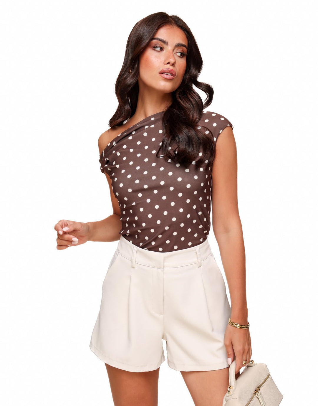 Brown Polka Dot - Top