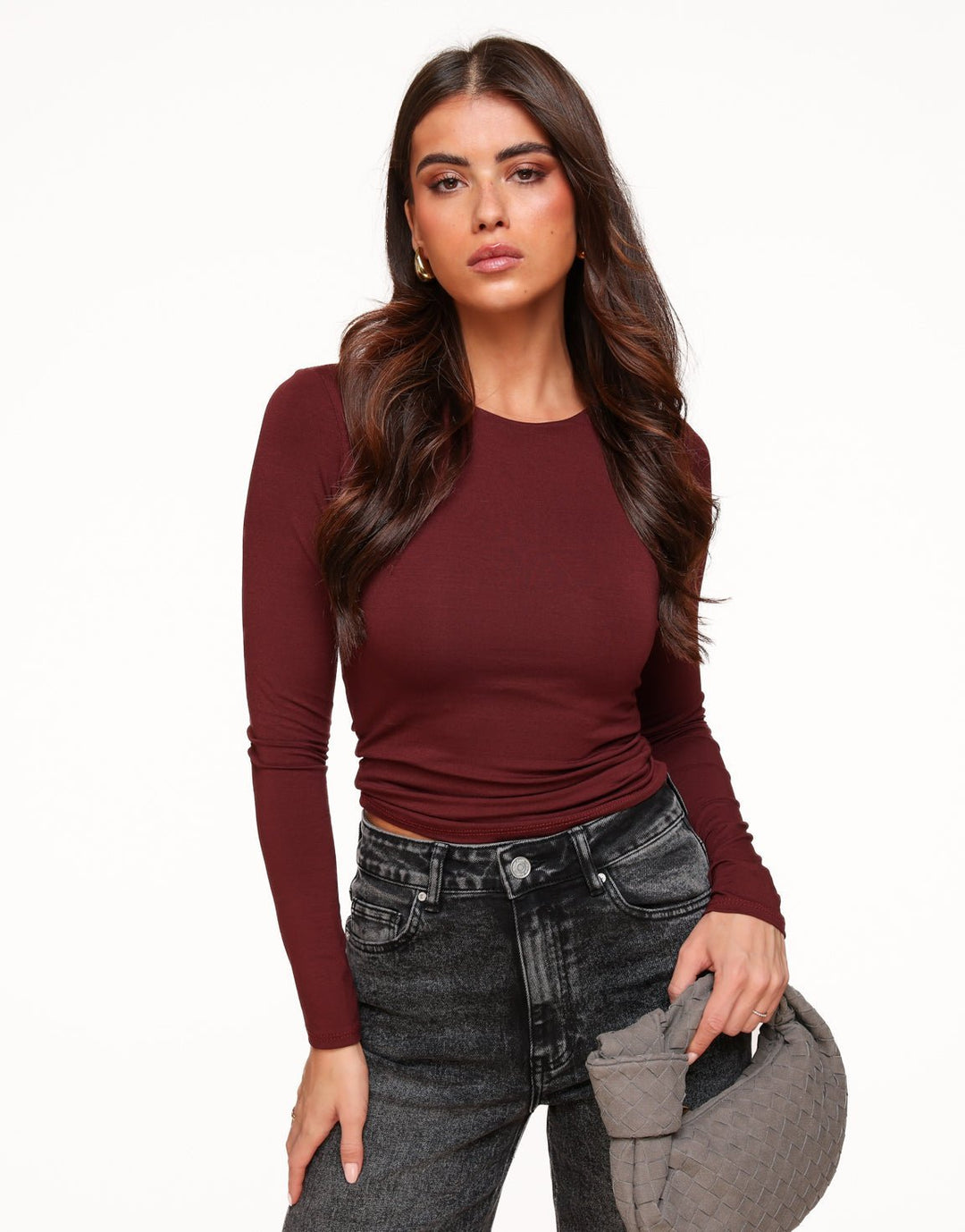 Burgundy Basic LS - Top