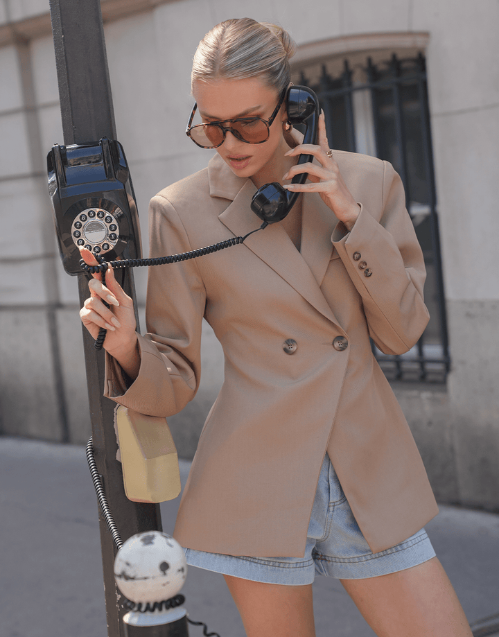 Camel Long Waisted - Blazer