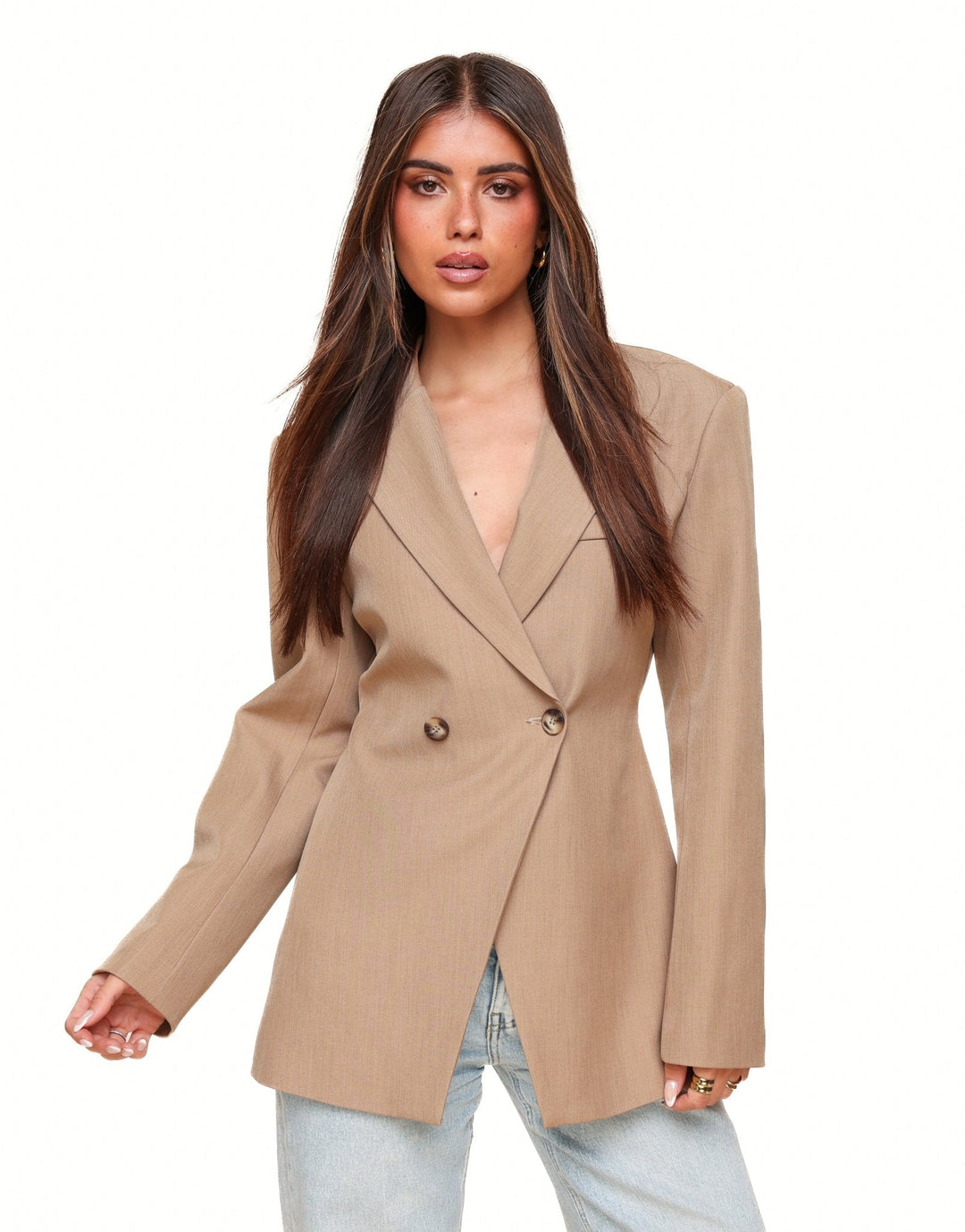 Camel Long Waisted - Blazer