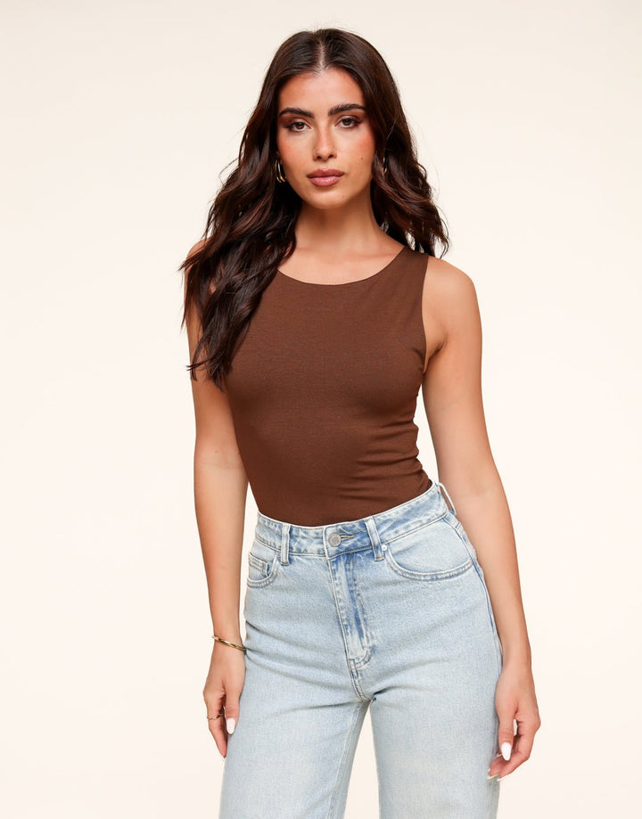 Caramel Reversible Sleeveless Basic - Top