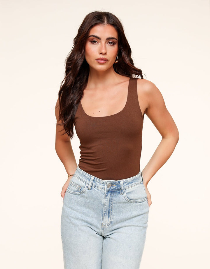 Caramel Reversible Sleeveless Basic - Top