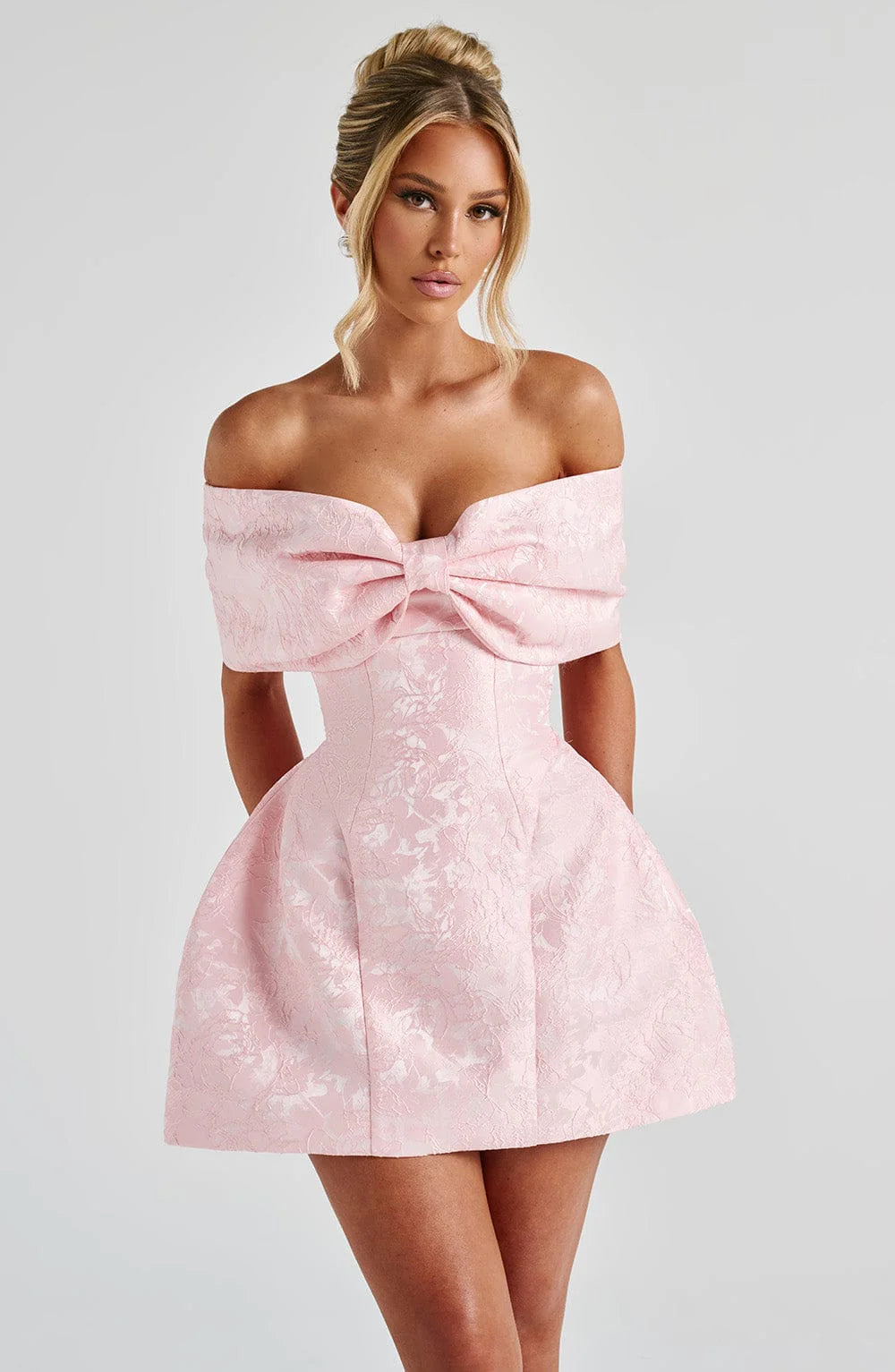 Chloe - Bardot Bow Mini Dress