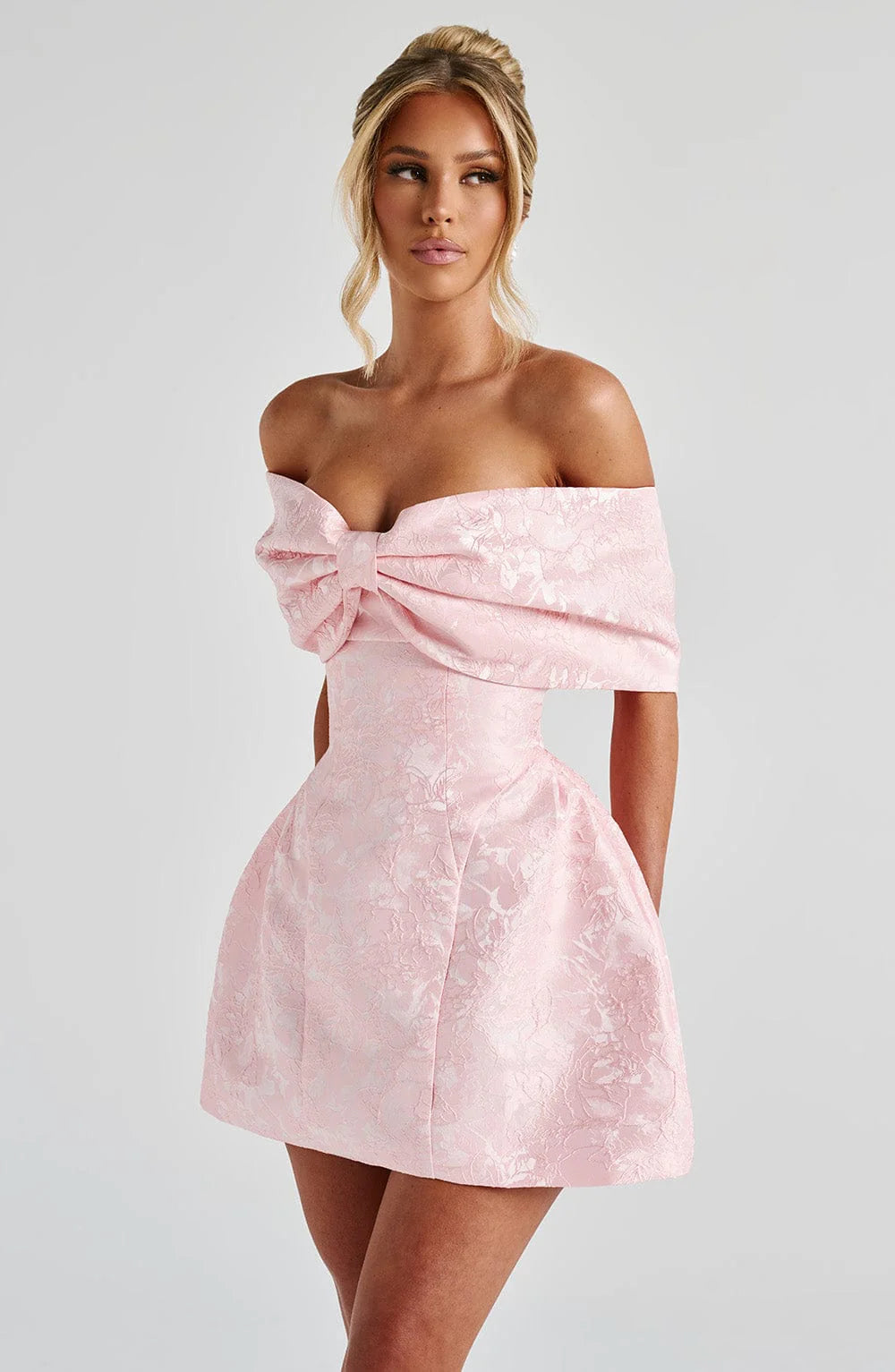 Chloe - Bardot Bow Mini Dress