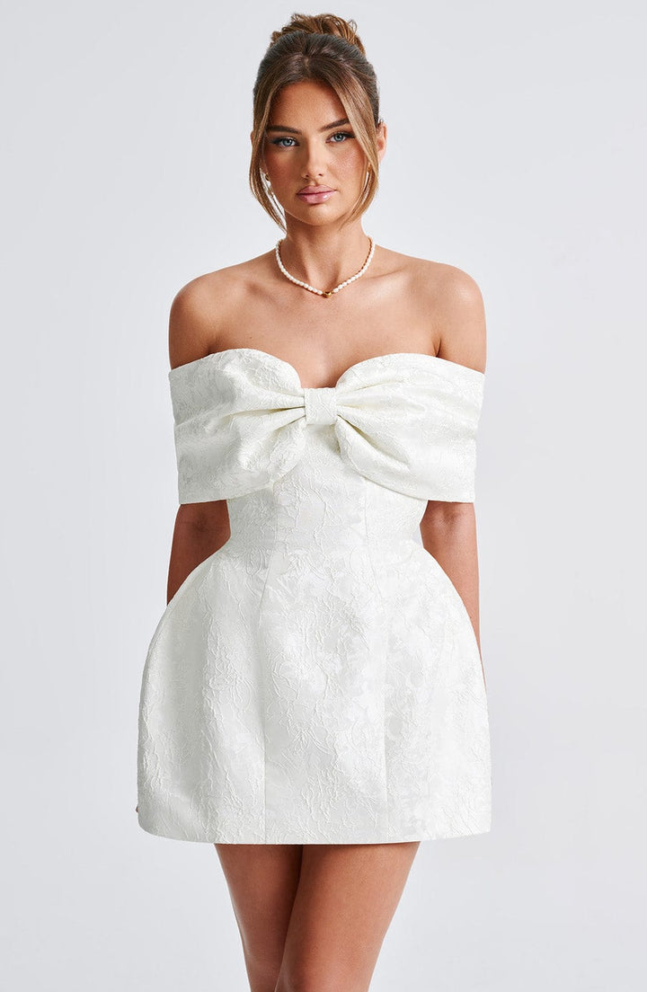 Chloe - Bardot Bow Mini Dress