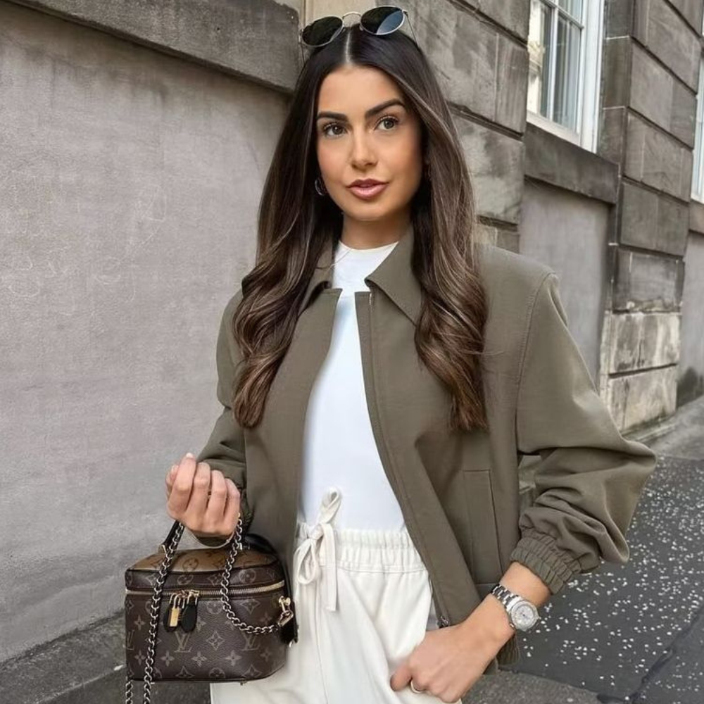 Sloane Zip-Up Bomber Jacket