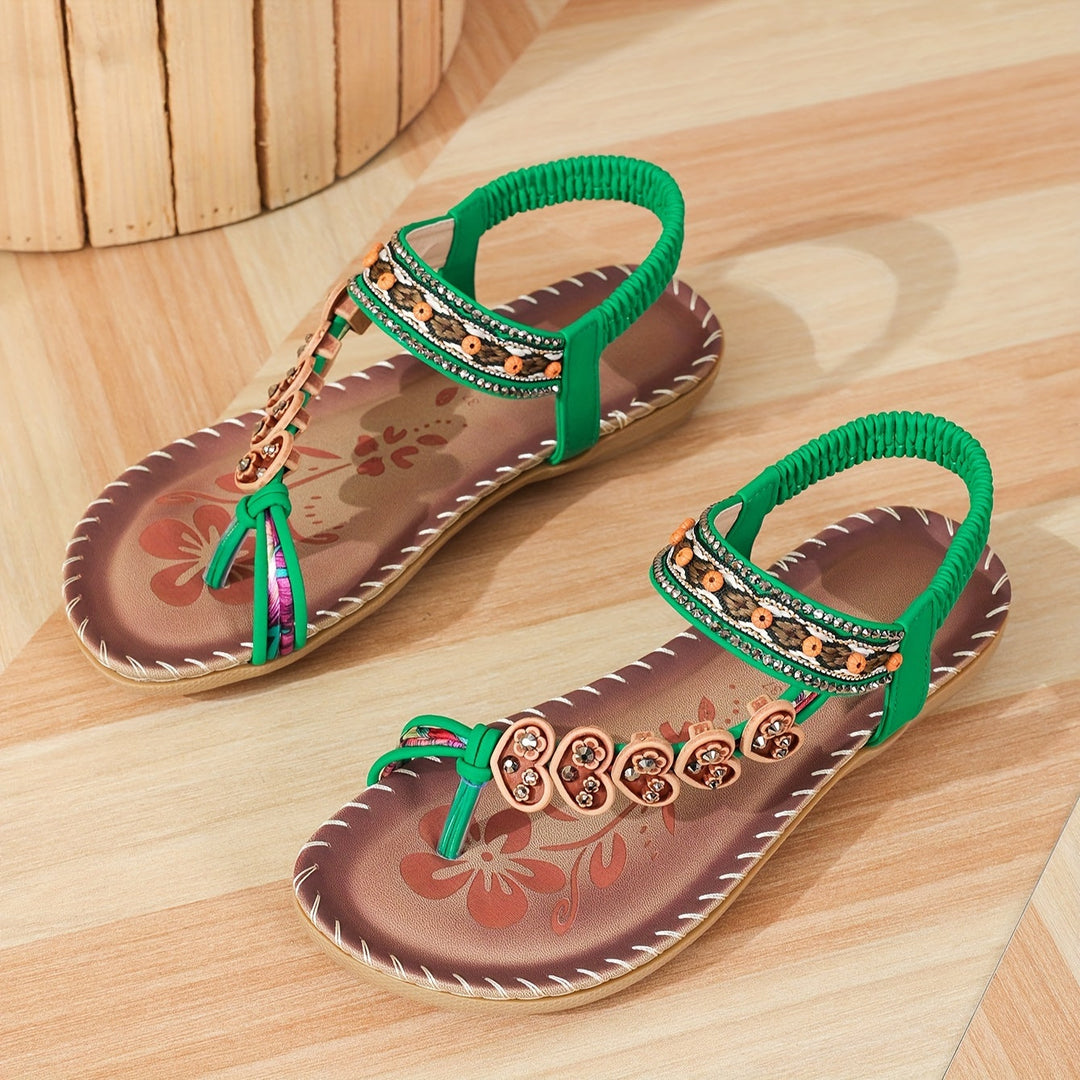 Meadow Bloom Embellished Sandals