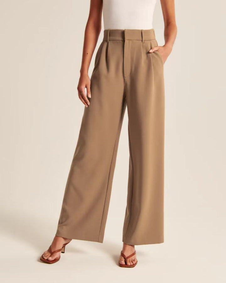 Vista Lane Tailored Wide-Leg Pants