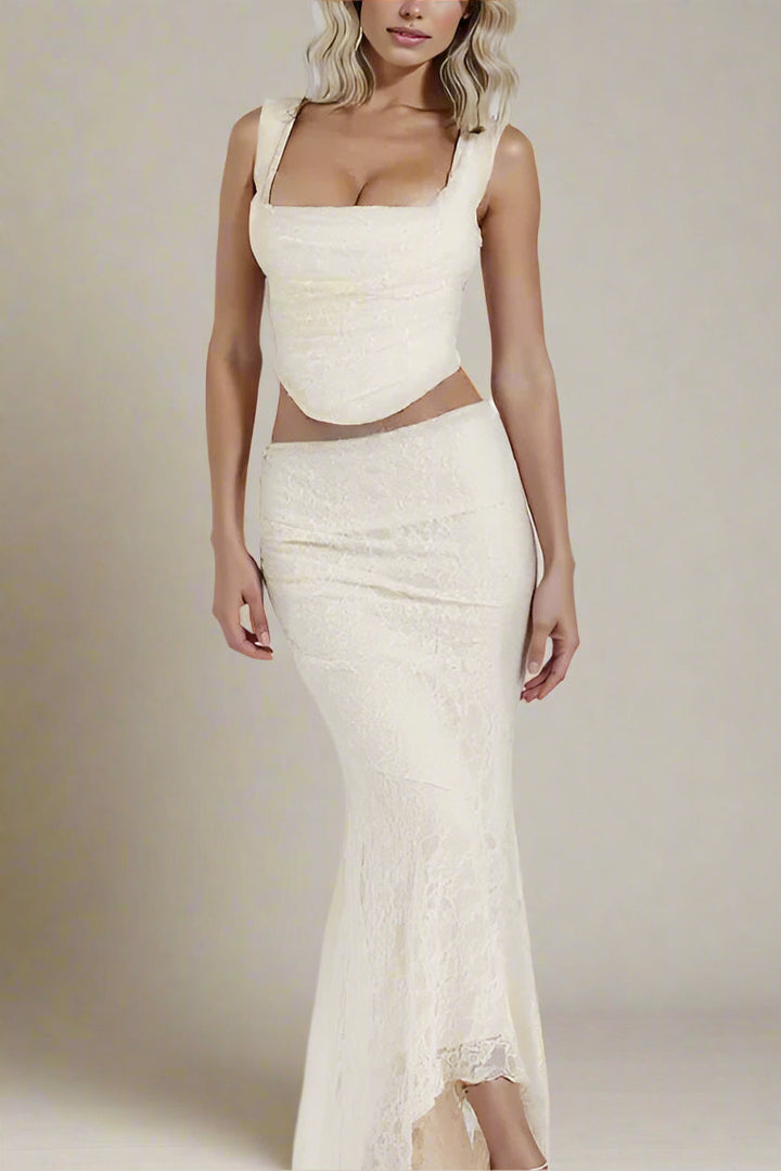 Celestia Lace Wrap Maxi Set