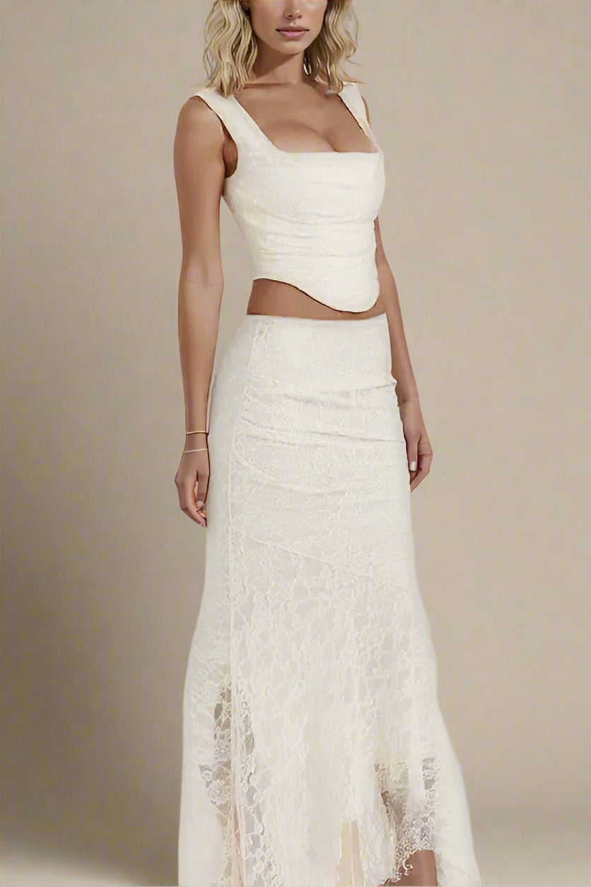 Celestia Lace Wrap Maxi Set