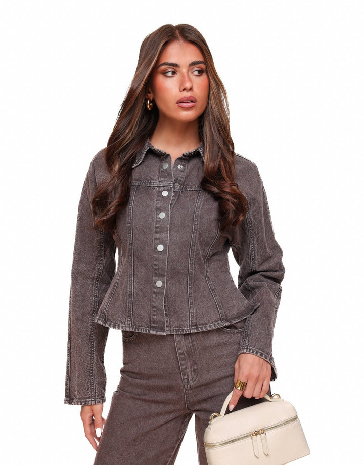 Dark Brown Denim LS - Jacket
