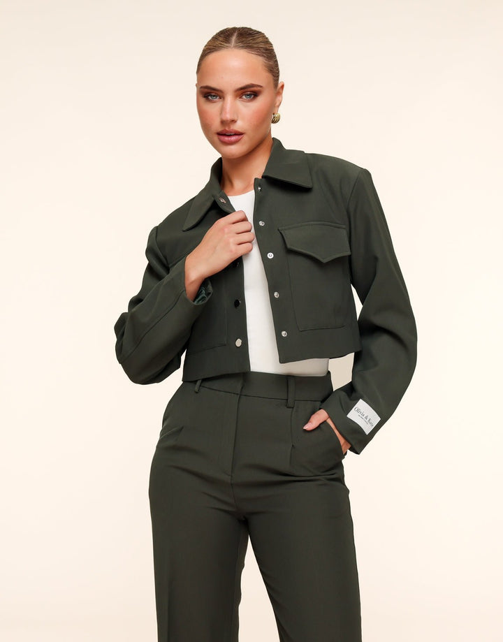 Dark Green Studio Cropped - Jacket