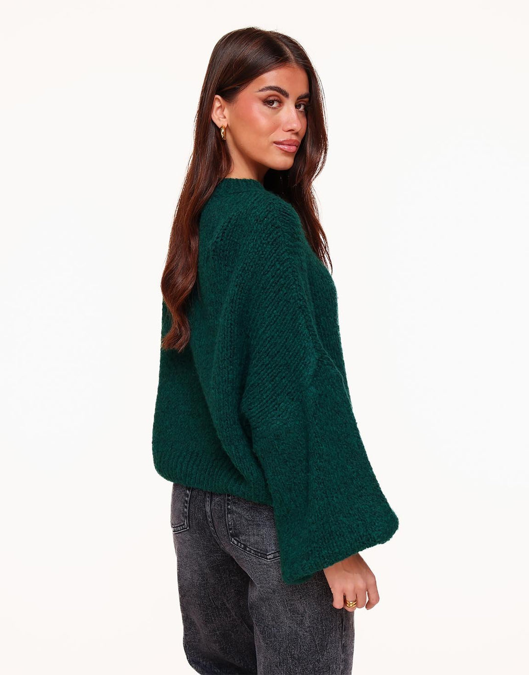 Darkgreen Wool Knitted - Sweater