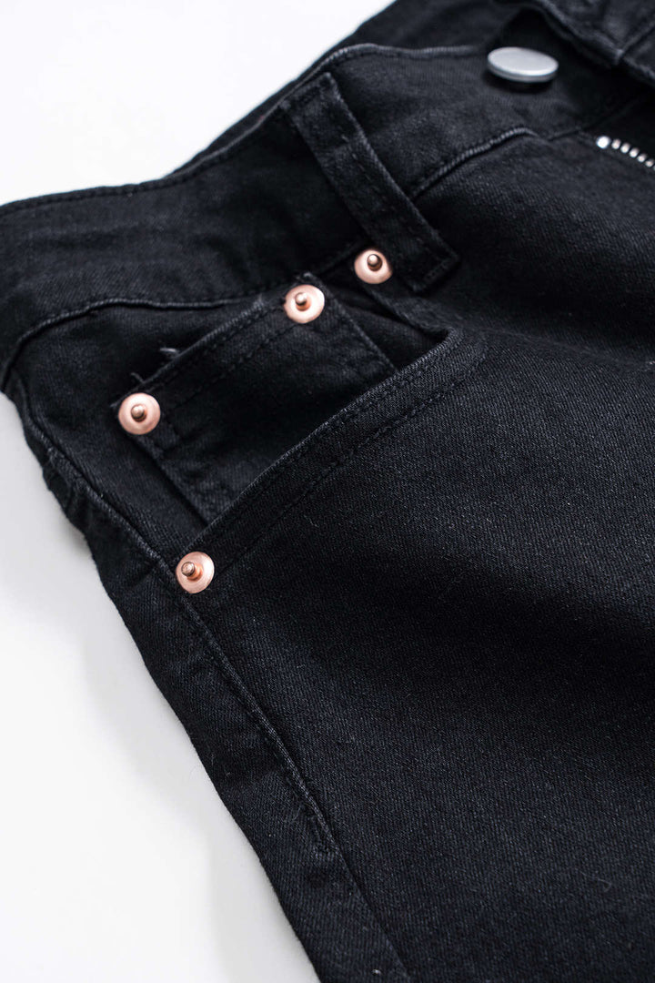 Valeria Lace-Detail High-Waisted Jeans