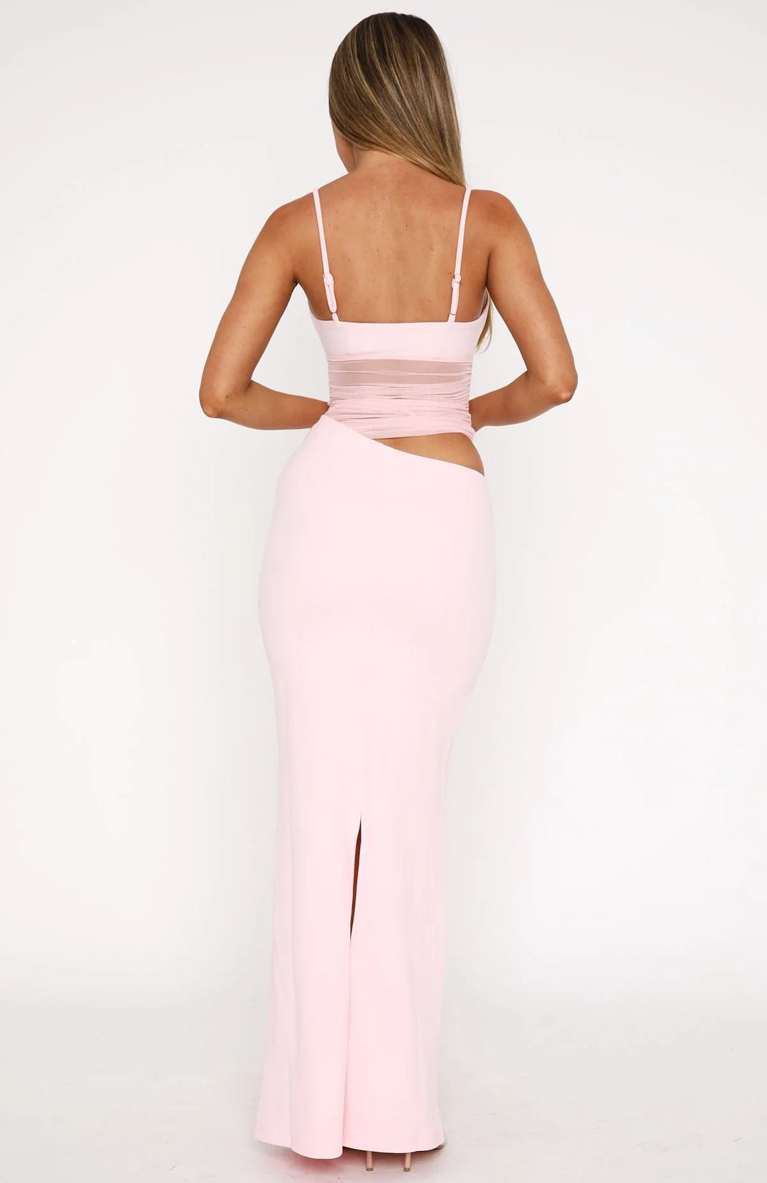 Aria - Mesh Cut-Out Maxi Dress
