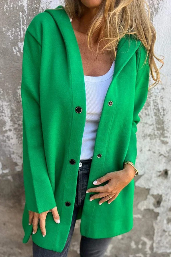 Slate Haven Hooded Button Coat