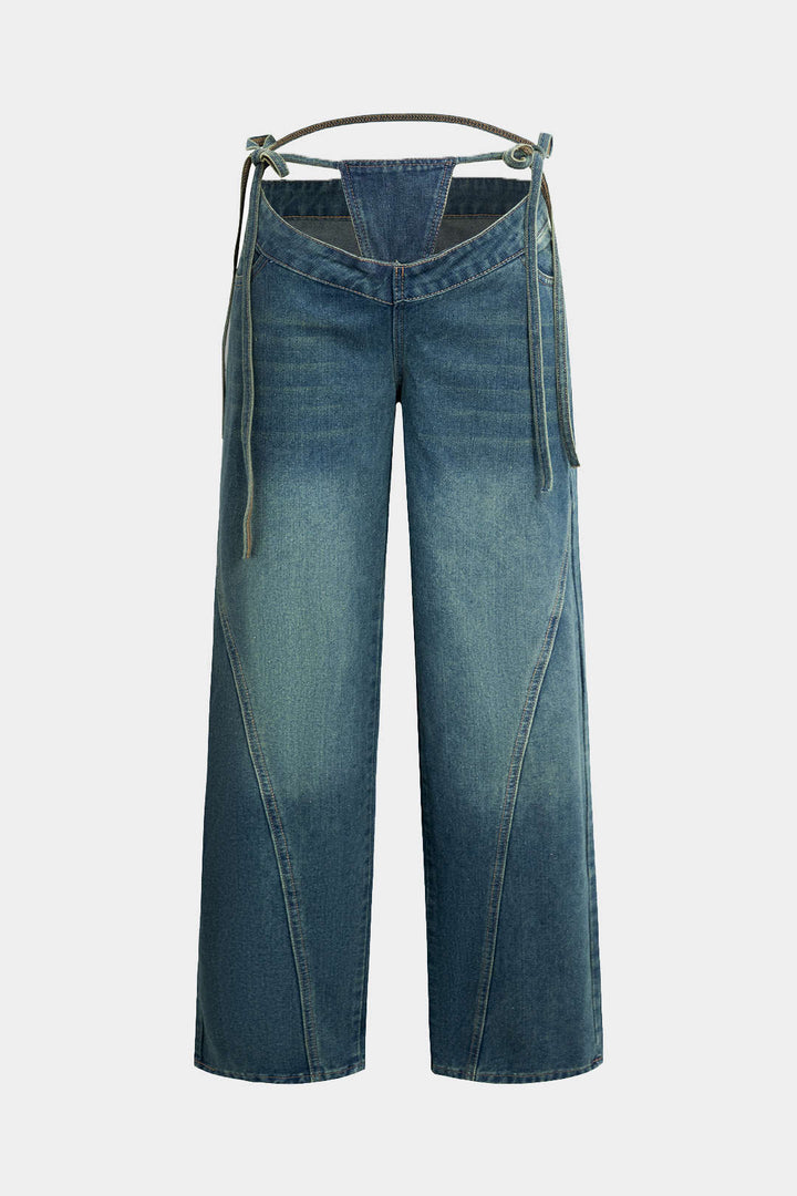 Astra Cut-Out Wide-Leg Jeans