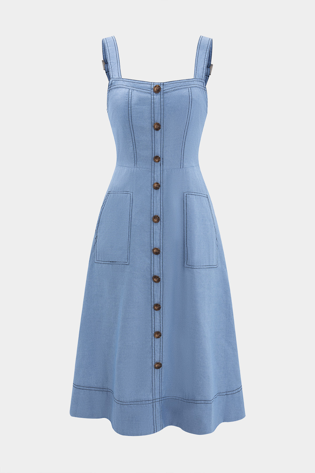 Willow Blue Denim Midi Dress