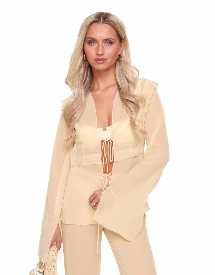 Yellow Airy Bows - Blouse