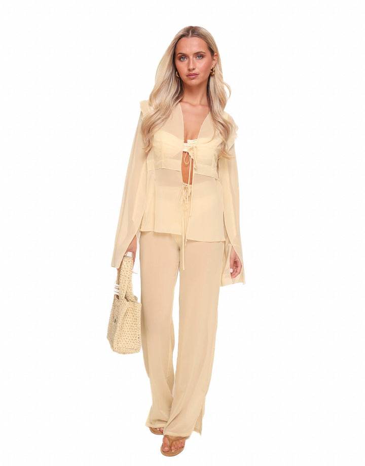 Yellow Airy Bows - Blouse