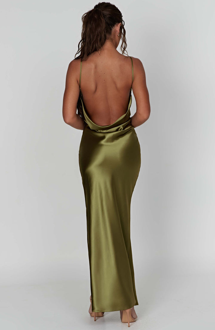 Gracie - Satin Cowl Maxi Dress