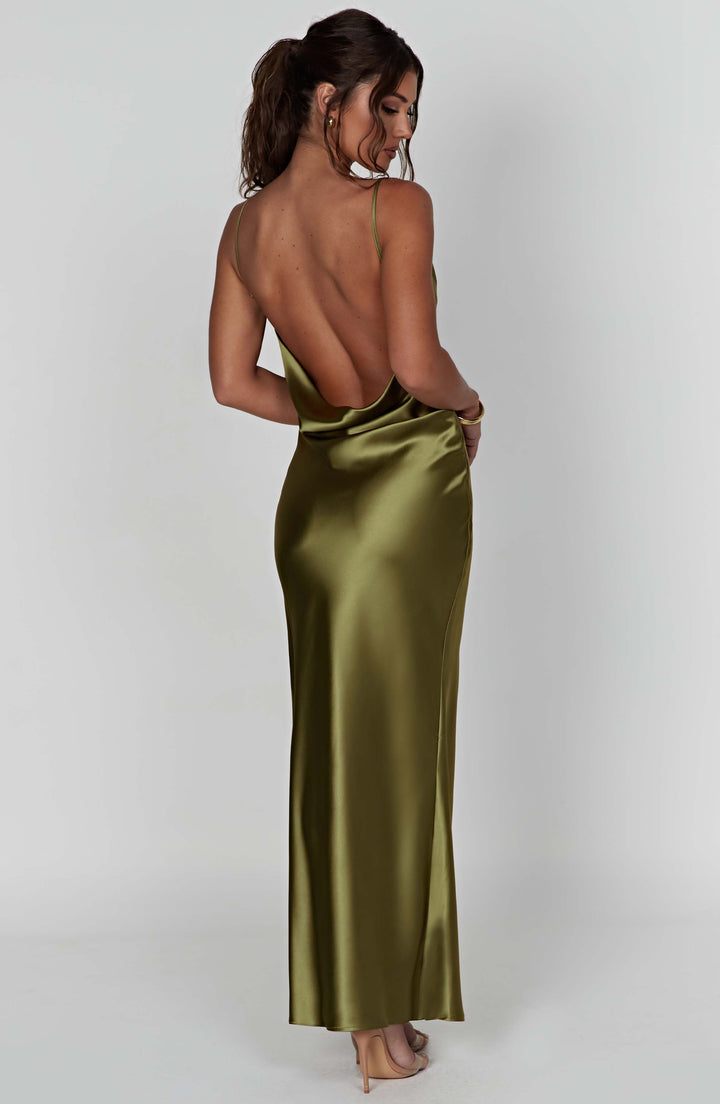 Gracie - Satin Cowl Maxi Dress