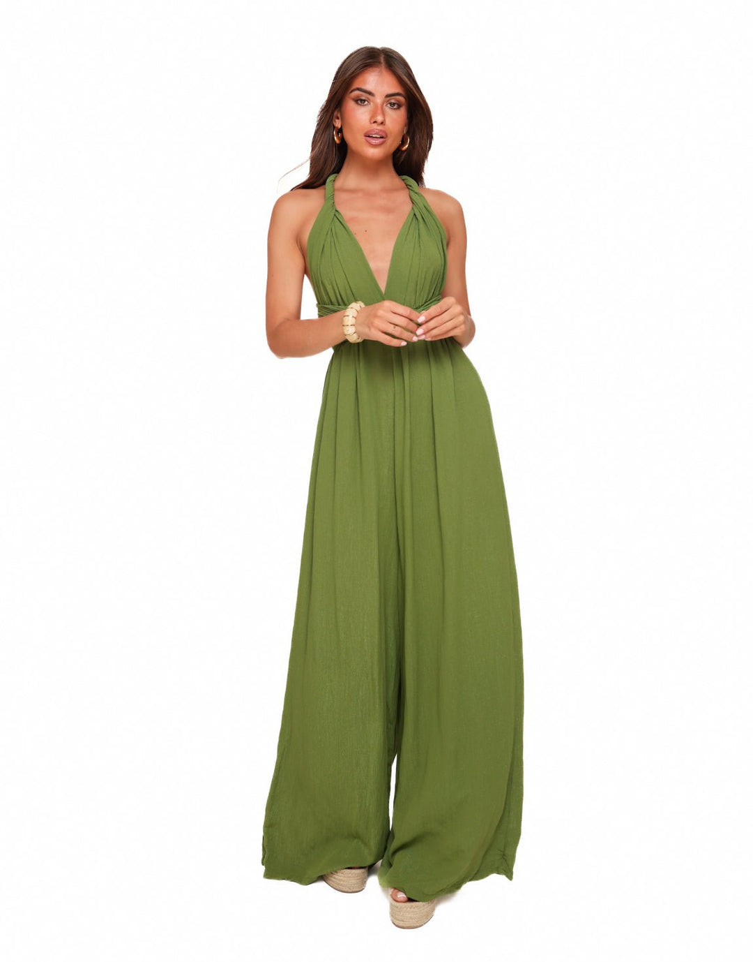 Green Halter Lurex - Jumpsuit
