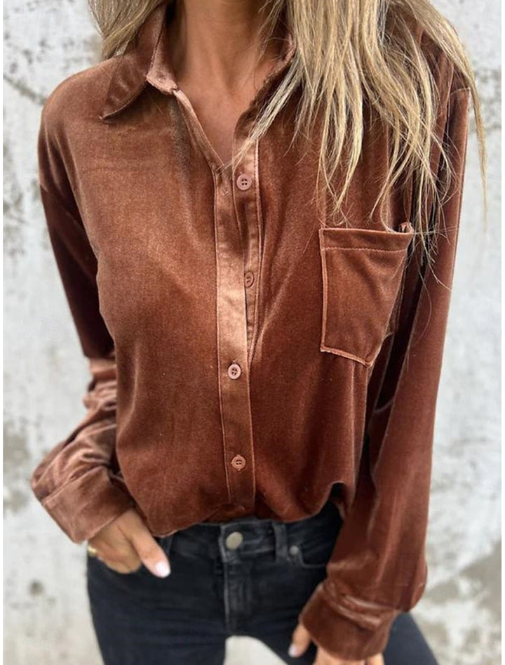 Velvet Afterglow Button Shirt