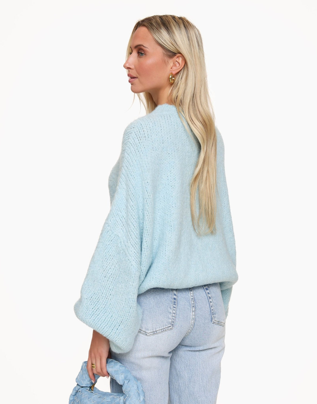 Ice Blue Wool Knitted - Sweater