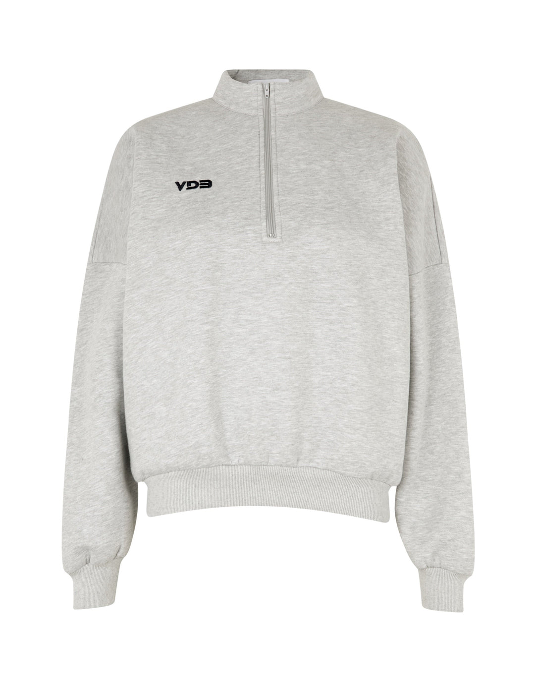 VDB zipper sweatshirt - light gray (dark blue logo)