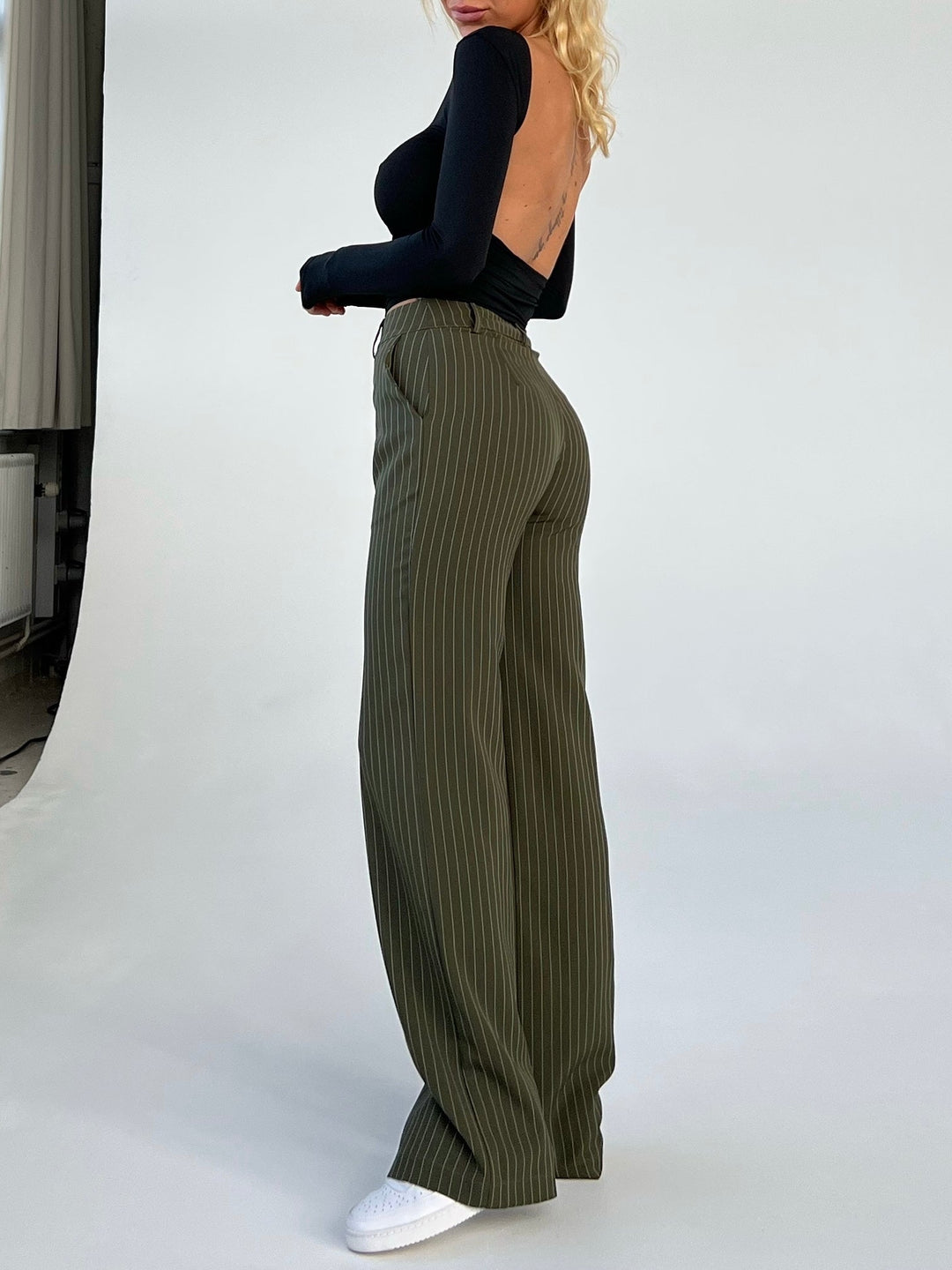 Levi pants - dark army striped