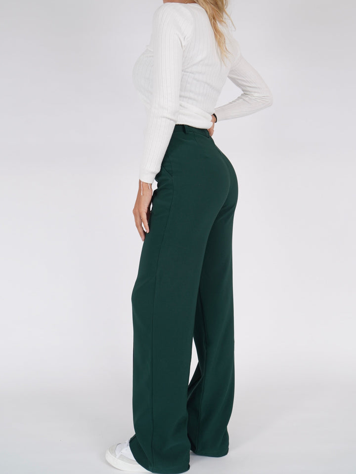 Vera Wide trousers - dark green