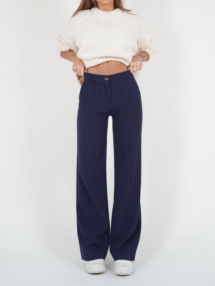 Levi pants - dark blue striped