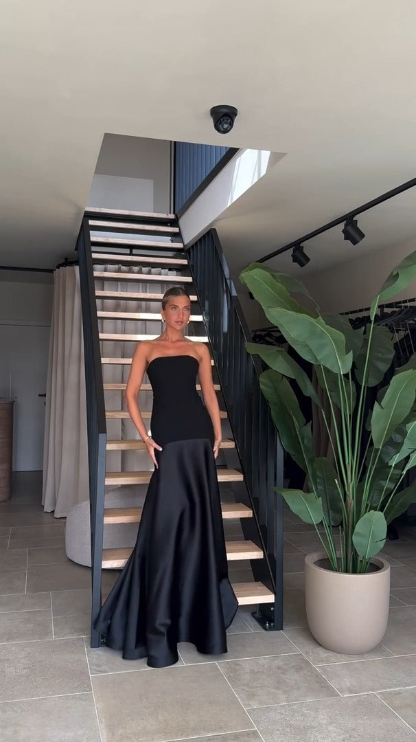 Katrina - Strapless Satin Gown