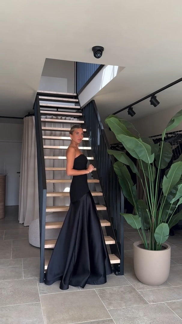 Katrina - Strapless Satin Gown