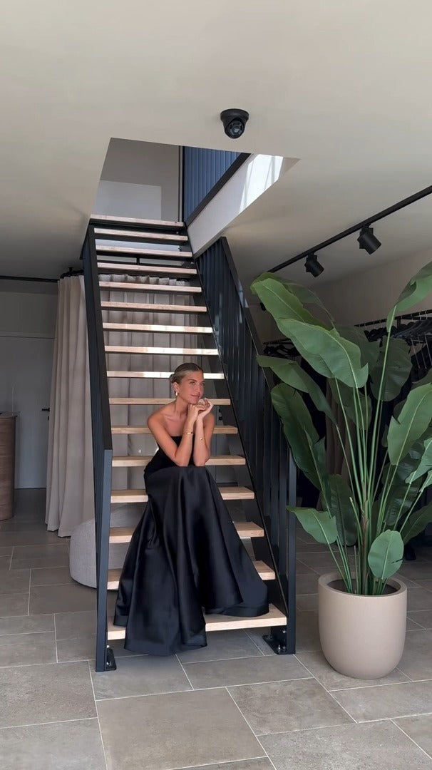 Katrina - Strapless Satin Gown