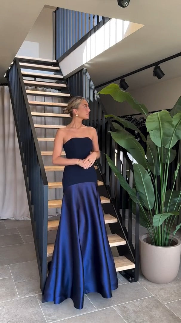 Katrina - Strapless Satin Gown