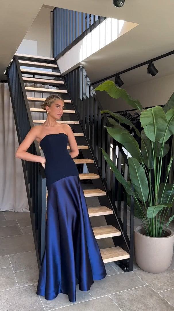 Katrina - Strapless Satin Gown