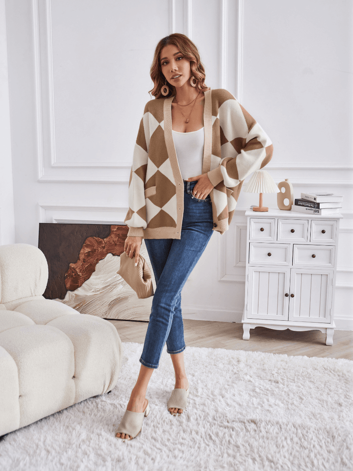 Monaco Mirage Checkered Cardigan
