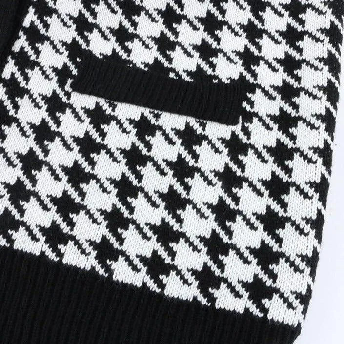 Kensley Houndstooth Knit Cardigan