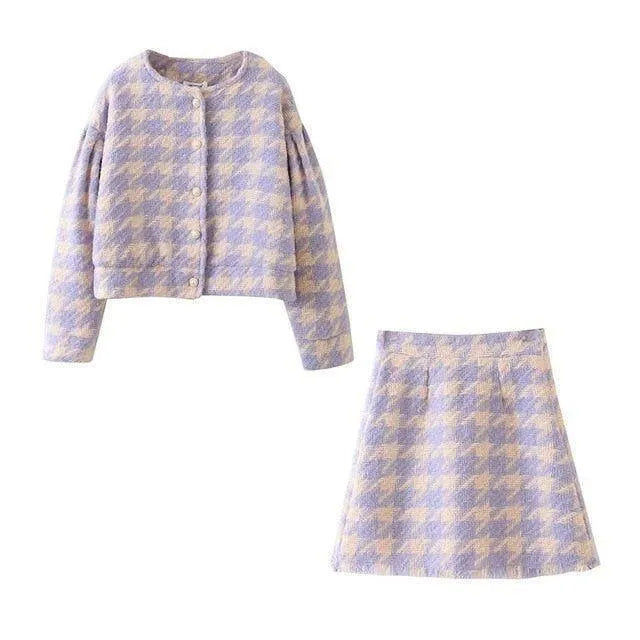 Vienna Houndstooth Two-Piece Set