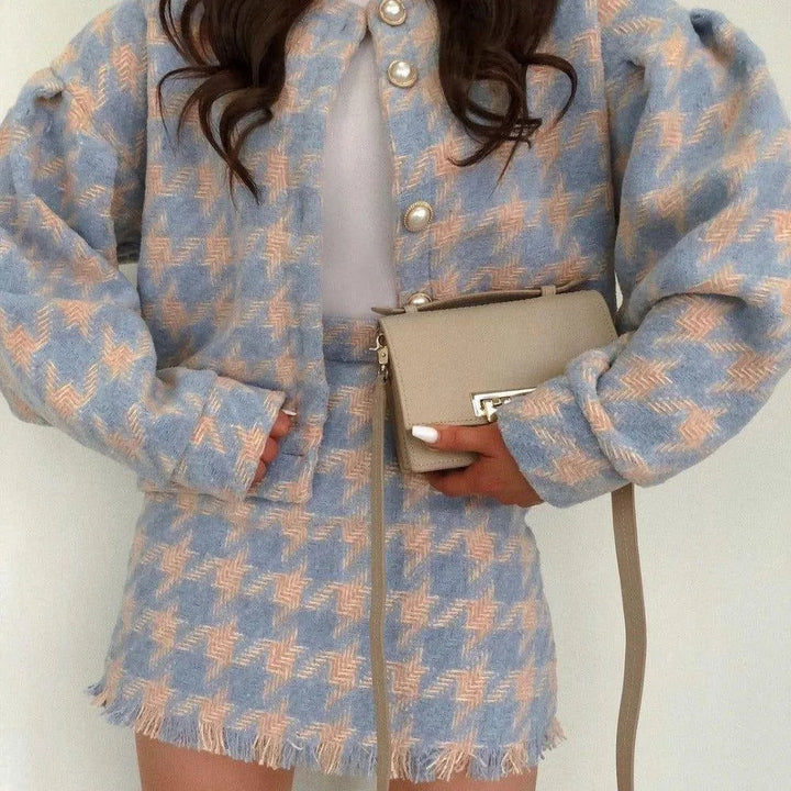 Vienna Houndstooth Two-Piece Set