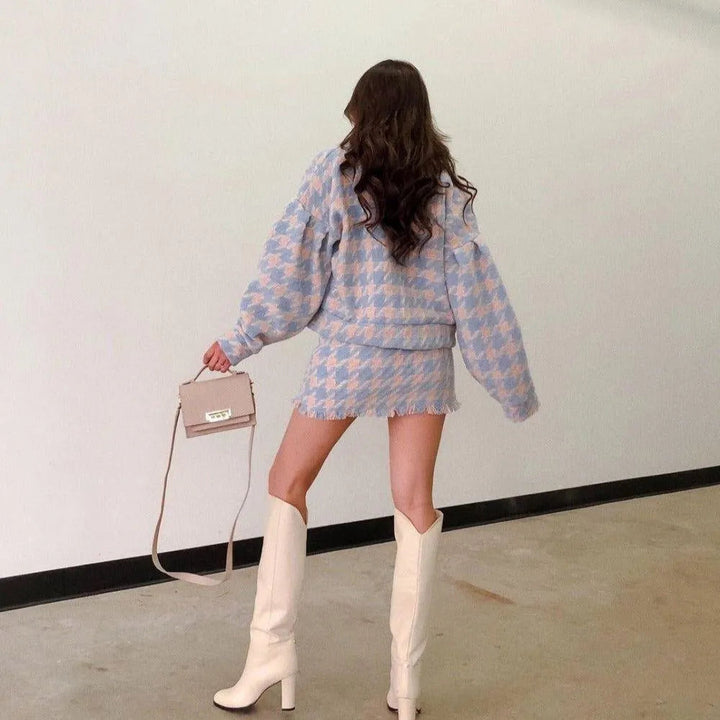 Vienna Houndstooth Two-Piece Set
