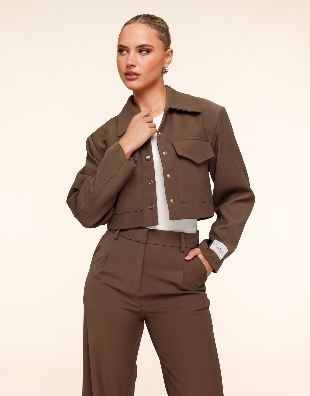Light Khaki Studio Cropped - Jacket