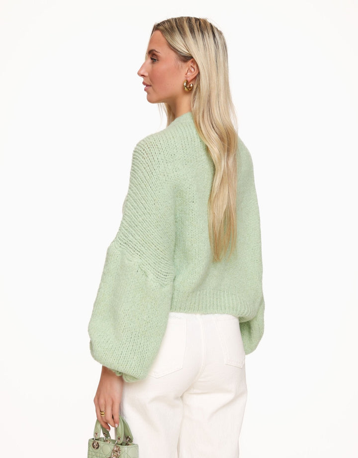 Light Green Wool Knitted - Sweater