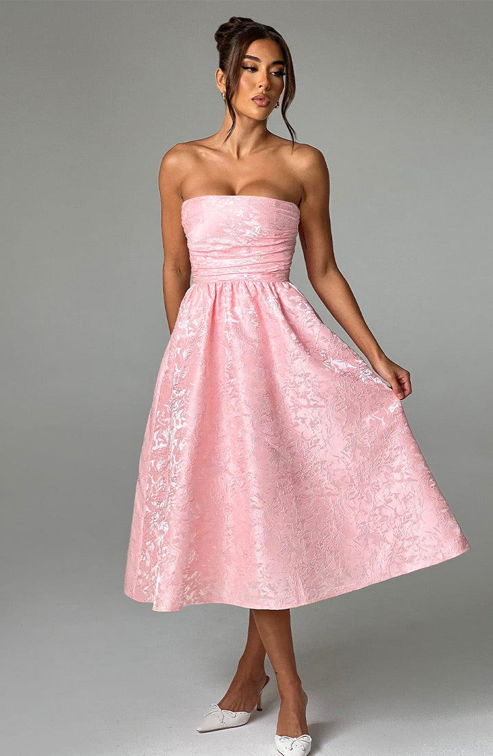 Lily - Jacquard Midi Dress