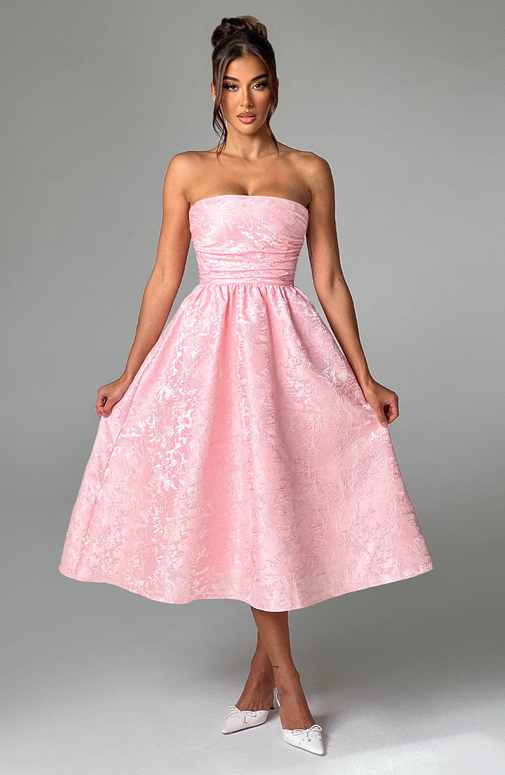Lily - Jacquard Midi Dress